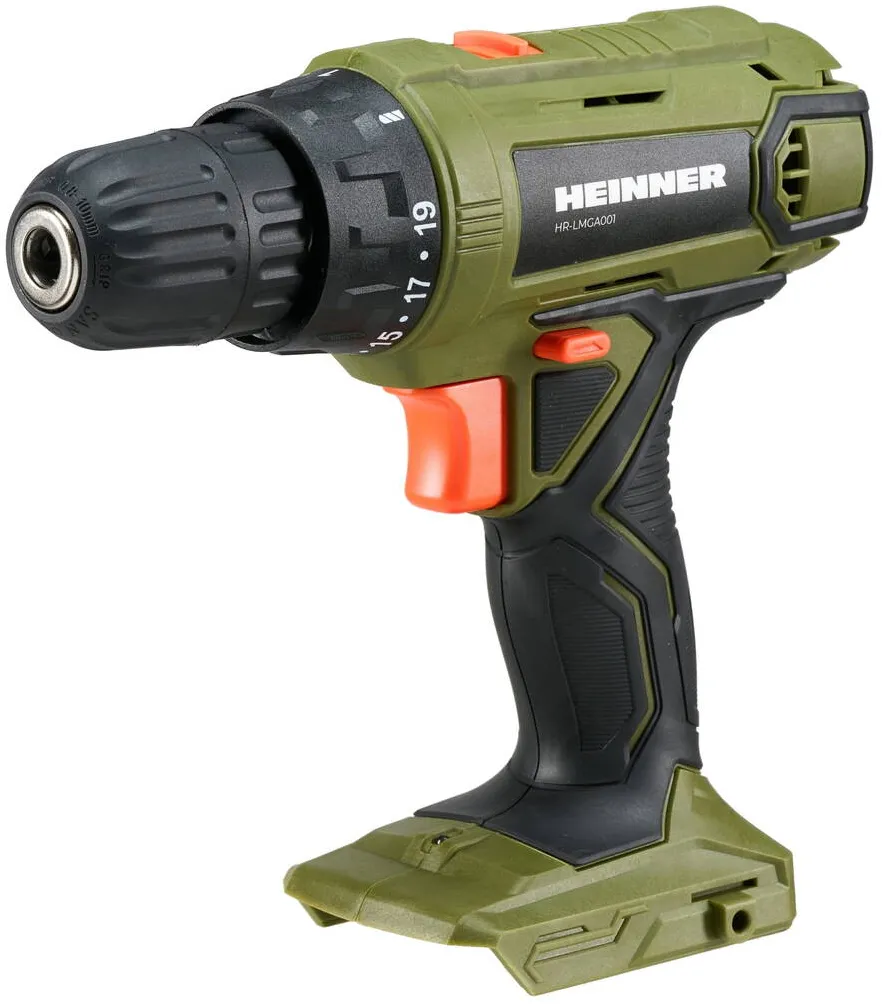 HEINNER Masina de gaurit si insurubat (bormasina) pe acumulator HR-LMGA001, 18 V, 1100 RPM, 35 Nm, 10 mm mandrina, tehnologie OnePower, fara acumulator/incarcator