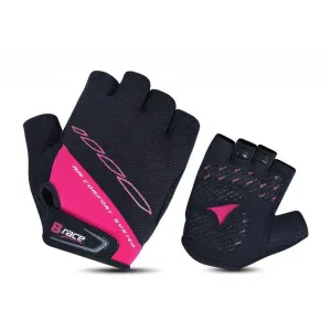 Pegas MANUSI B-RACE CU GEL NEGRU/FUXIA, S