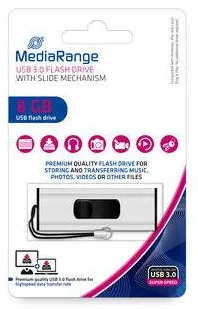 Memorie USB MediaRange MR914, 8GB, USB 3.0, White
