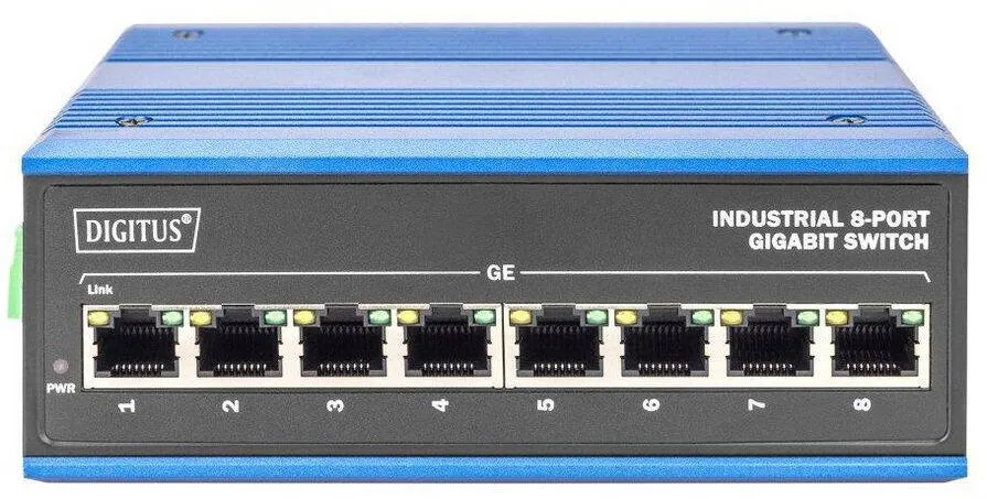 Switch Assmann Ind. 8-Port  Gigabit Unmanaged blau