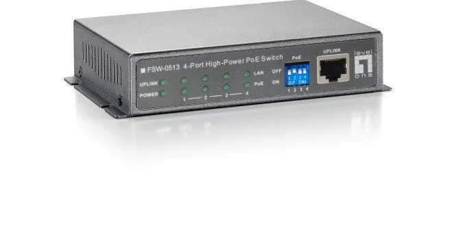Level One 4x FE FSW-0513 1xFE 120W 4xPoE+