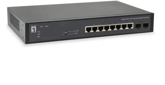 Switch Level One 8x GE GEP-1051 2xGSFP 70W 8xPoE