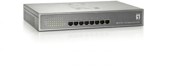 Switch Level One 8x GE GEP-0821    123.2W  8xPoE+