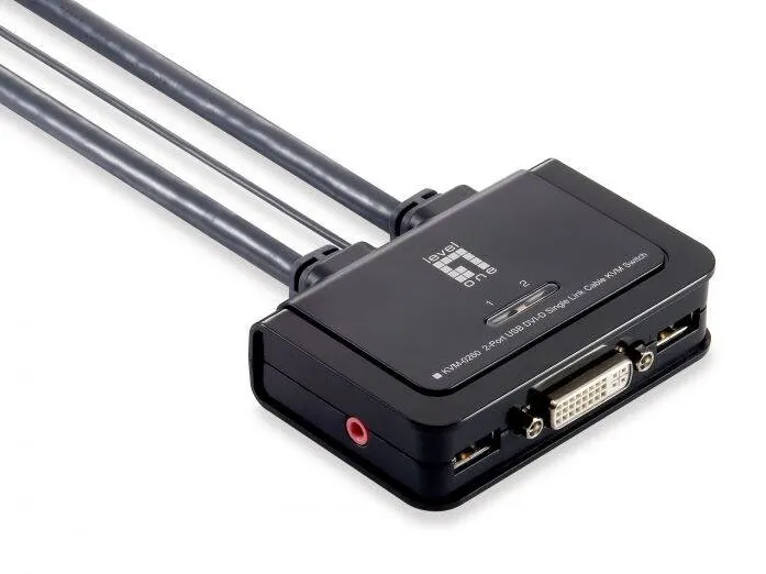 Switch KVM Level One 2x DVI/USB KVM-0260 V2 mit Audio