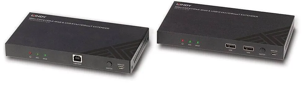 Lindy 100m Cat.6 HDMI 4K60 HDBaseT Extender IR/RS-232