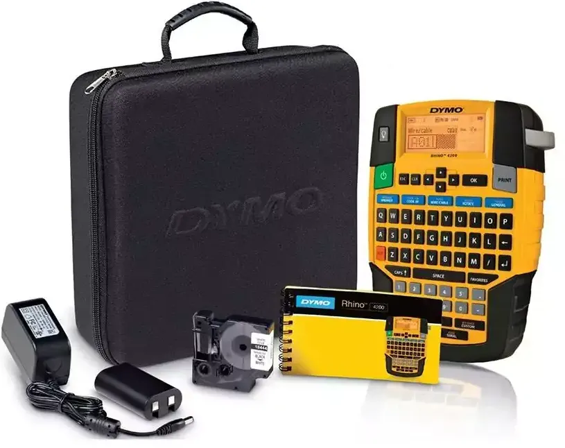 Imprimanta termica Dymo Rhino 4200 6/9/12/19mm Rhino-Bänder Qwertz Koffe