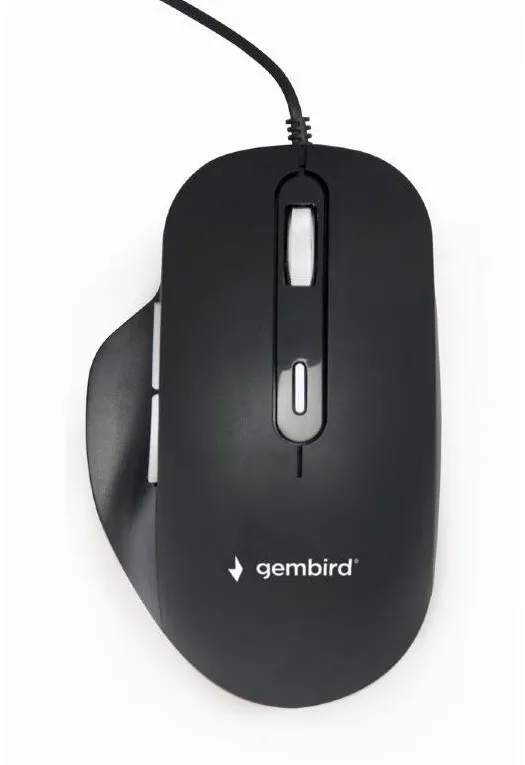 Mouse Gembird MUS-6B-02 WiRed Black