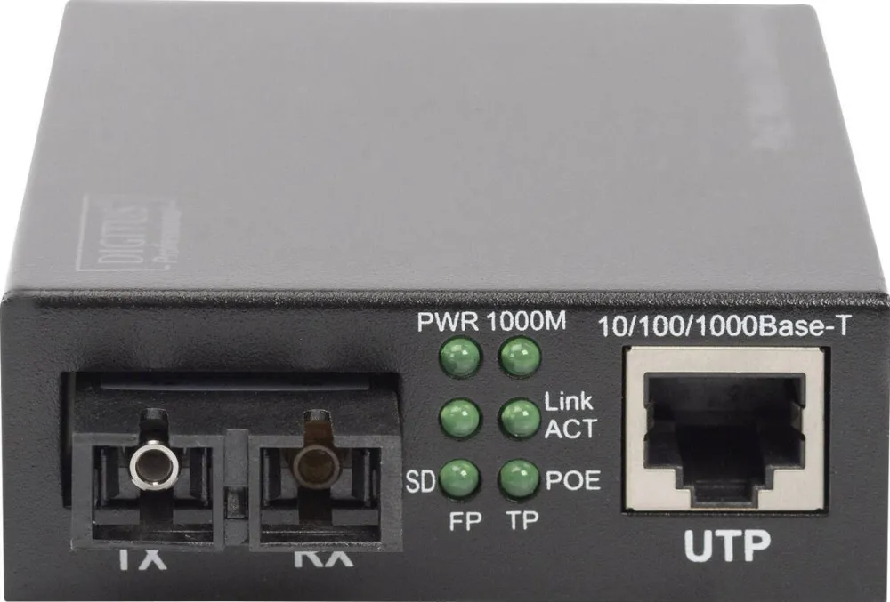 Assmann Gigabit PoE Singlem.Media RJ45/SC SM PSE