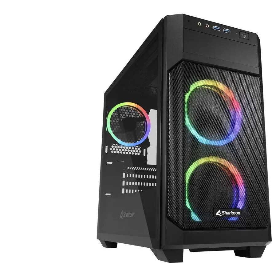 Carcasa PC Sharkoon V1000 RGB ATX 1x Glass Negru