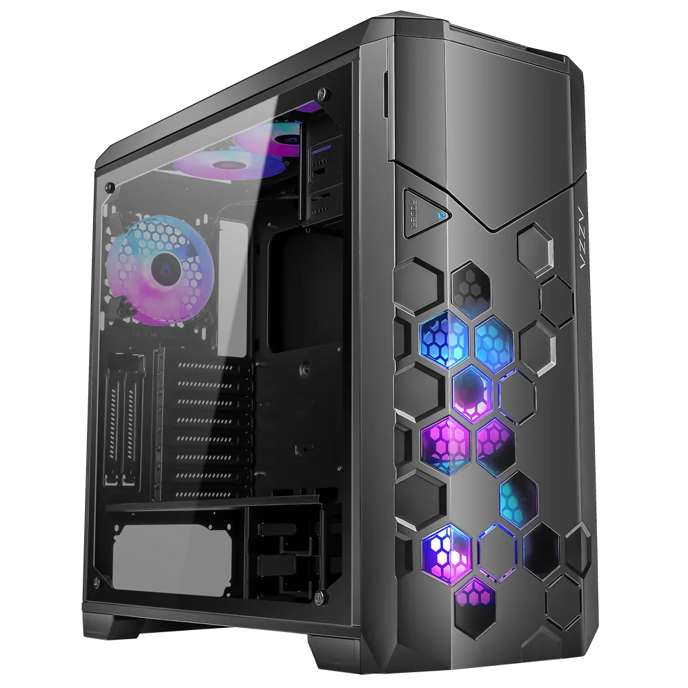 Carcasa PC AZZA Fulltower ATX Storm 6000B ARGB(Win-Glas,4xRGB)2xUSB