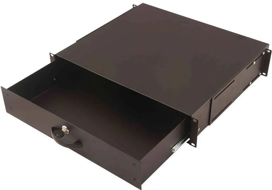 Accesoriu Retea Assmann Sertar 2HE 483mm Negru Incuiat