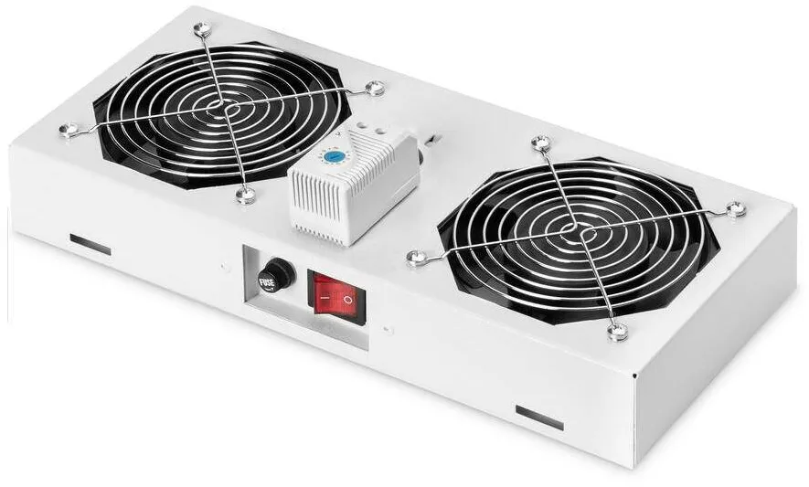 Accesoriu Retea Assmann Ventilator Superior Montare in Rack 2 Ventilatoare Gri