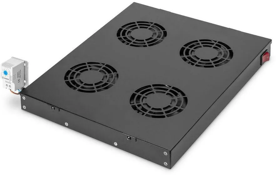 Accesoriu Retea Assmann Unitate de ventilatie cu glisare 4 Ventilatoare Negru