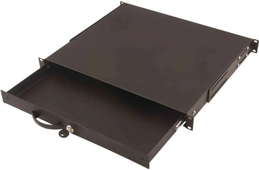 Accesoriu Retea Assmann Sertar 1HE 483mm Negru Incuiat