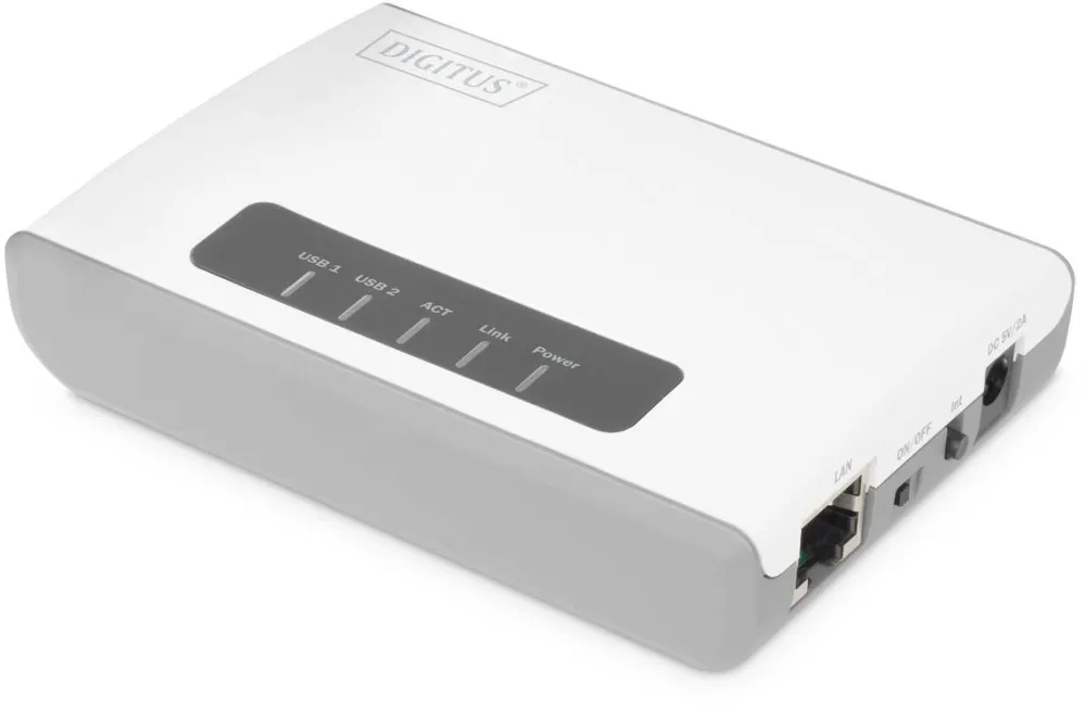 Switch Assmann 2-Port USB2.0 Wireless Multif. Netw.Server,300Mbps