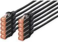 Cablu Retea Assmann CAT 6 S/FTP, 10 Buc, 5m, Negru