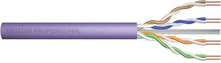 Cablu Retea Assmann Instal-kab Cat6  U/UTP  tw.Pair 305m violett