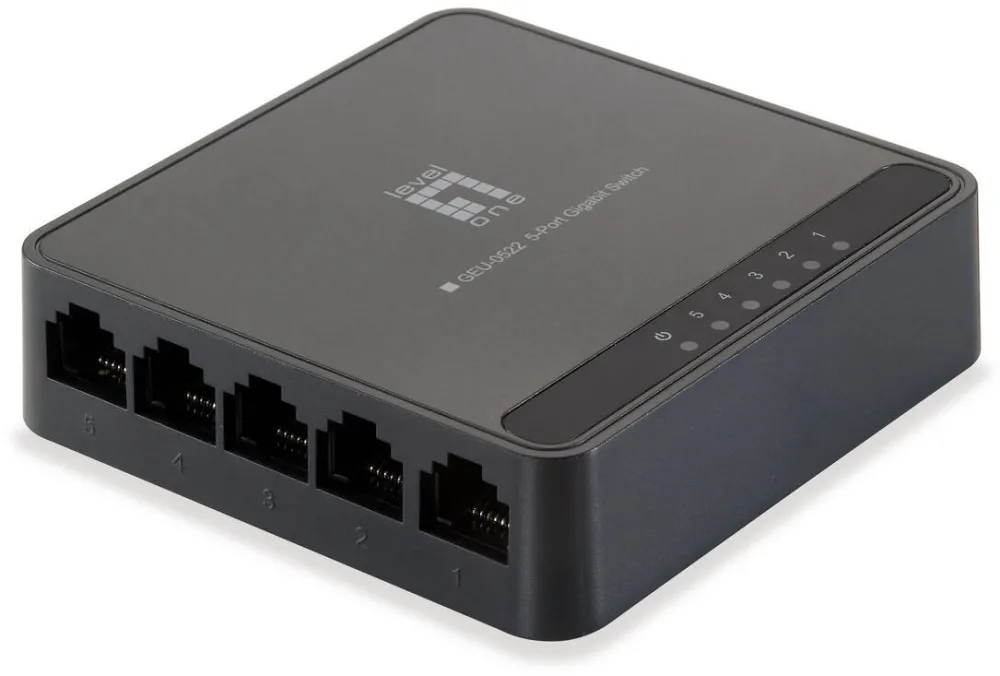 Switch LevelOne Gigabit GEU-0522 Black