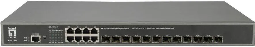 Switch Level One 8x GE GTL-2091   12x10GSFP+19"
