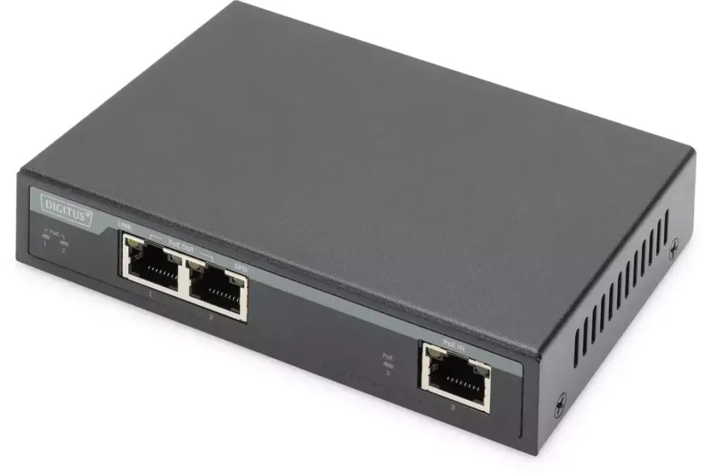 Assmann Extender 4PPoE 2-Port 60W 100m Negru