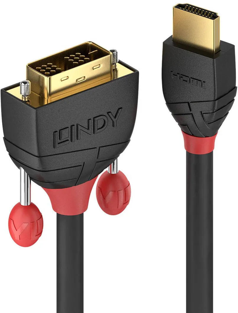 Adaptor Lindy HDMI an DVI-D Single Link Cablu Black Line 3m