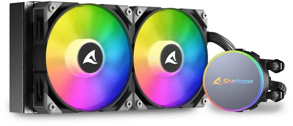 Cooler Sharkoon S70 RGB 2 Ventilatoare 240mm Black