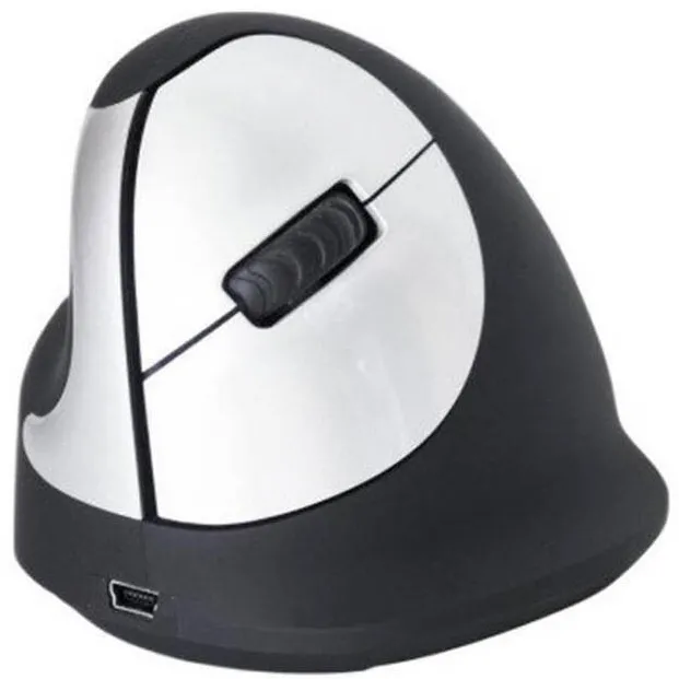 Mouse R-Go Tools HE Ergonomic links Bluetooth Negru./sil.
