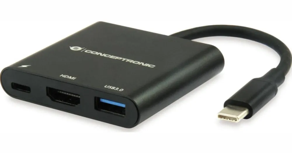 Docking Station CONCEPTRONIC USB-C ->HDMI,USB3.0,60WPD 4K30Hz 0.15m sw