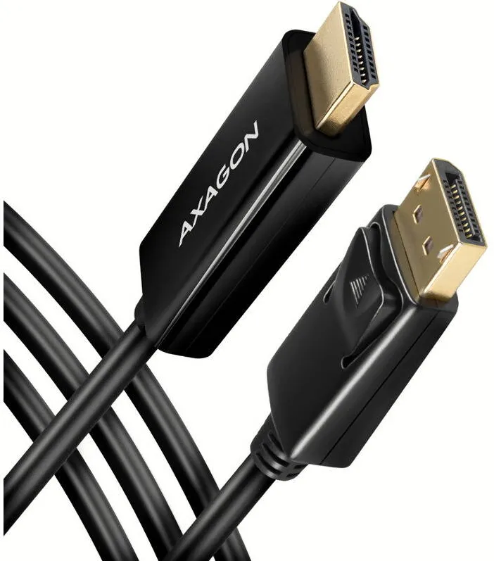 AXAGON DisplayPort v1.2 Male - HDMI v1.4b Male, 1.8m, negru