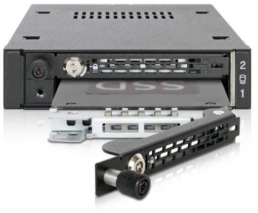 Rack ICY Dock 2x6,3cm SATAI-III/SAS HDD&SSD in 1x3,5" TRAY intern bulk
