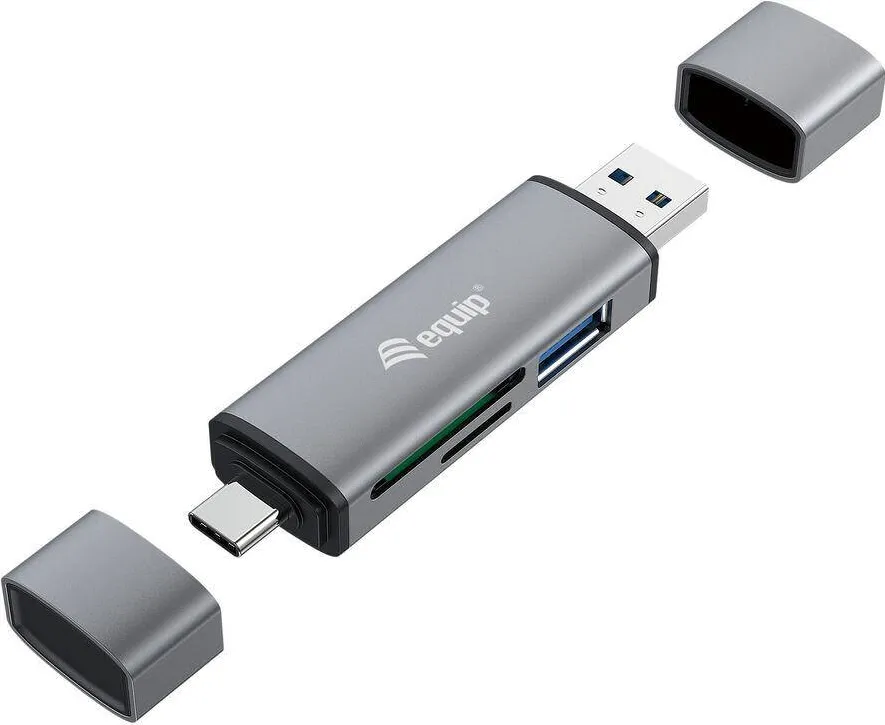 Cititor carduri EQUIP USB 3.0 USB-C SD MicroSD