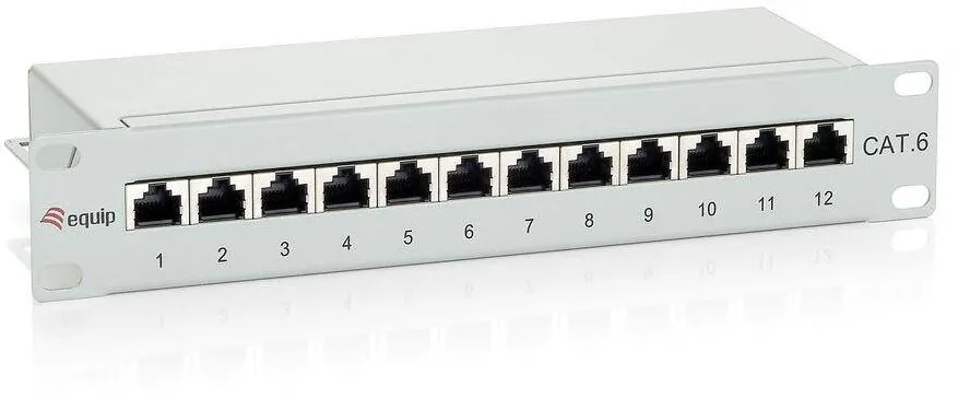 Patchpanel EQUIP 12x RJ45 Cat6 10" 1HE