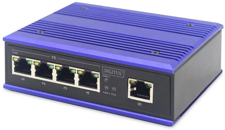 Switch Assmann 5-Port 10/100 Unmanaged Blue