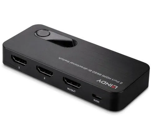 Switch KVM Lindy 2 Port HDMI 8K60 bidirectional