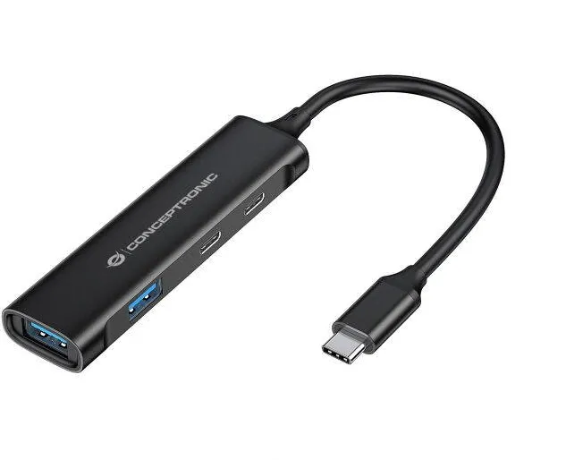 Hub USB CONCEPTRONIC USB-Hub 4-Port 3.0 ->2xUSB-C/A