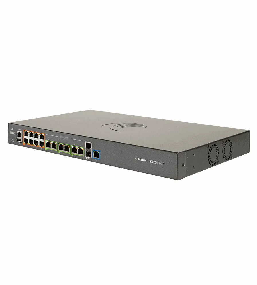 Switch Cambium Networks cnMatrix EX2016M-P 8*1G 6*2,5G 2*SFP+ 240W