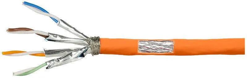 Logilink S/FTP Cat7 AWG23 1000MHz Portocaliu 100,0m