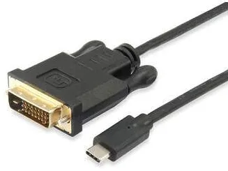 Adaptor EQUIP USB-C -> DVI-D (24+1) 1920x1200/60Hz 1.80m Negru