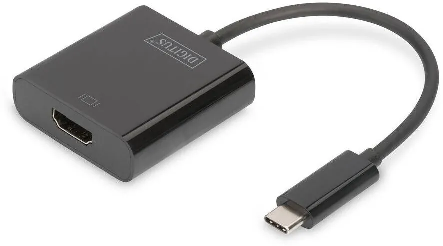 Adaptor Assmann USB3.0/C -> HDMI 4K 19.5cm Negru