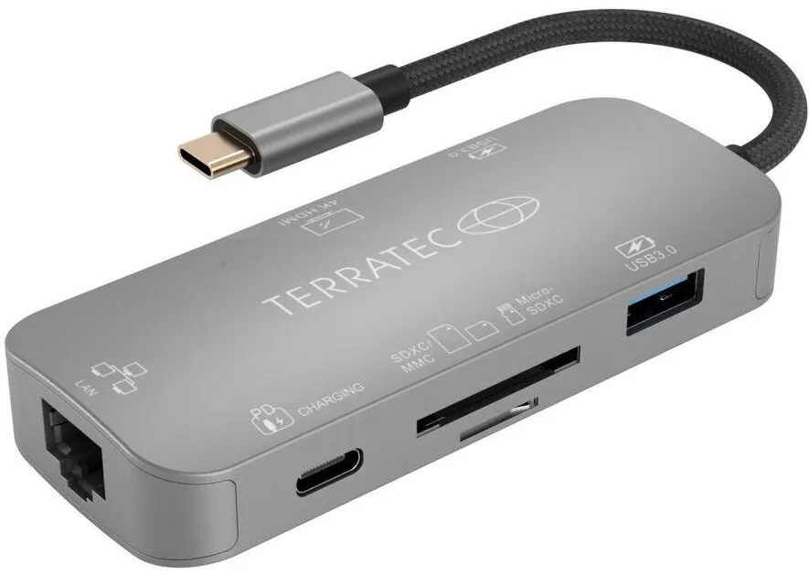 Adaptor Terratec Connect C8 USB-C -> USB-C PD/HDMI/USB3.0