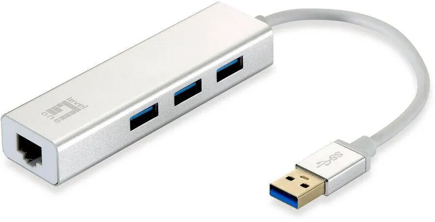 Adaptor Level One USB3.0-> RJ45 10/100/1000,3xUSB3.0 0.15m si