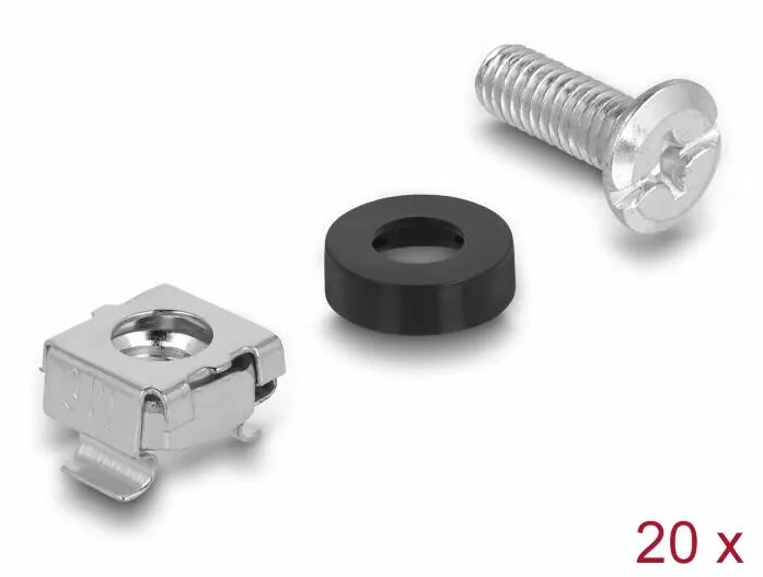 Accesoriu Retea DELOCK 19" Set montare raft 20 bucati