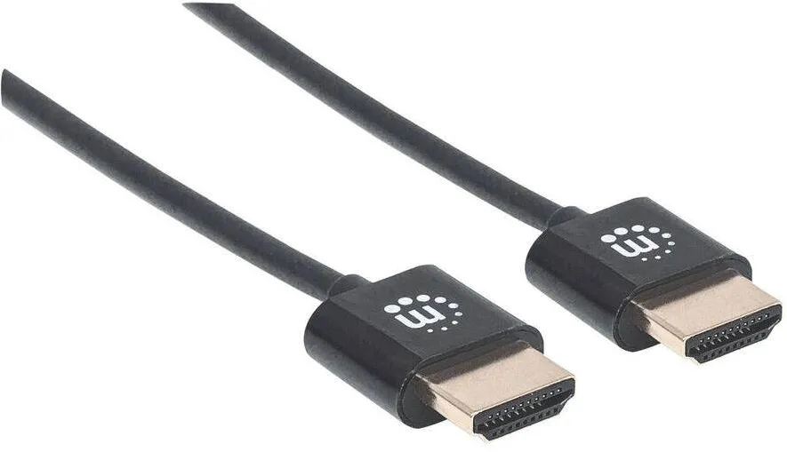 Cablu MANHATTAN HDMI ultra subtire cu Ethernet 0.5m. Negru