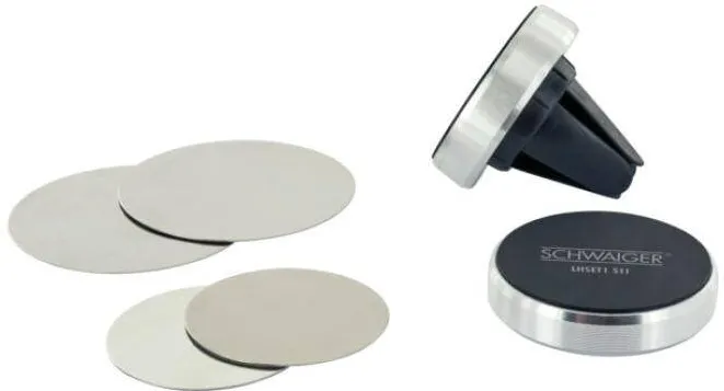 Adaptor Schwaiger SET Suporturi Magnetice, 6-buc, Aluminium