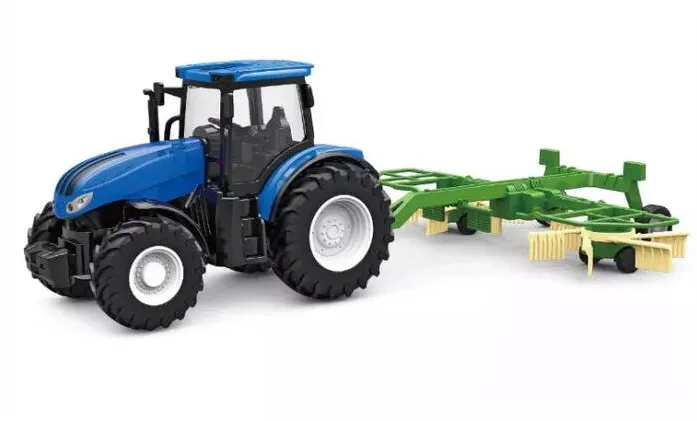 Masina AMEWI Tractor cu Grebla Rotativa LiIon 500mAh Albastru/6+