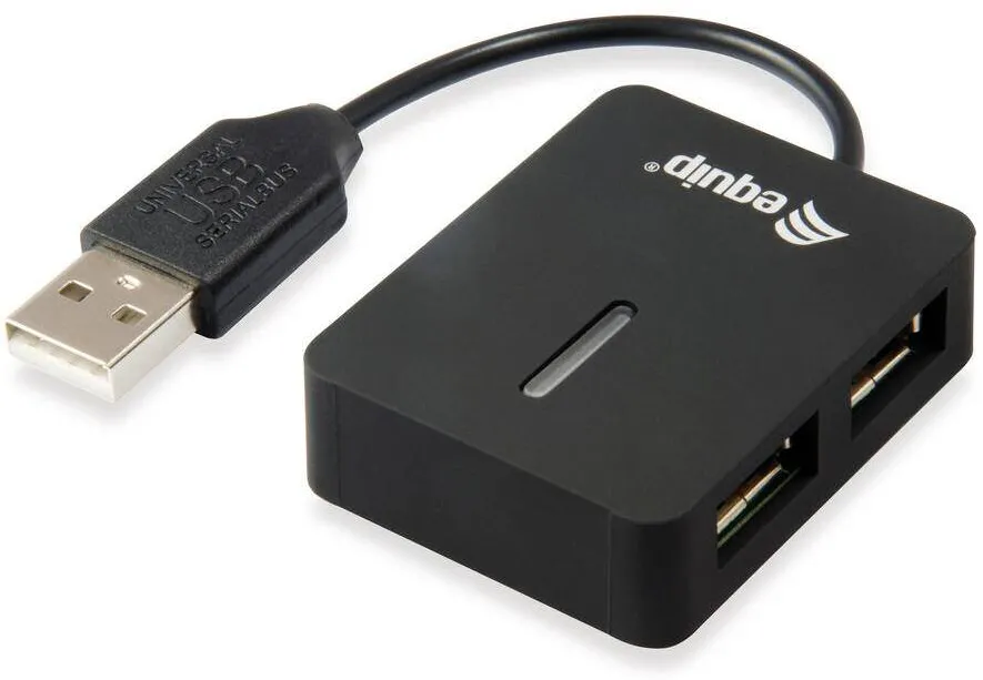 Hub USB EQUIP 4-Port 2.0 ->4x2.0 Negru