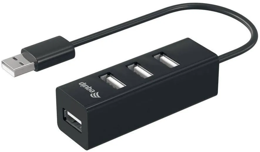 Hub USB EQUIP 4-Port 2.0 ->4x2.0 Negru