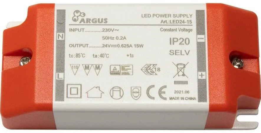 Transformator LED Inter-Tech LED24-15 15W, 24V, 625mA, IP20