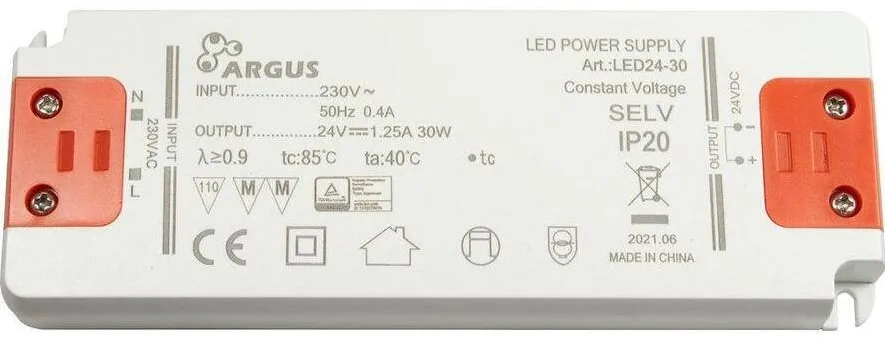 Transformator LED Inter-Tech LED24-30 30W, 24V, 1250mA, IP20