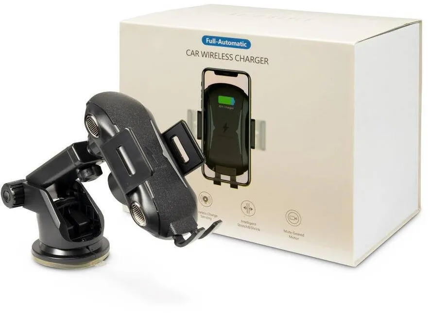 Suport GSM Inter-Tech MTH-100-10W Qi Wireless, Negru
